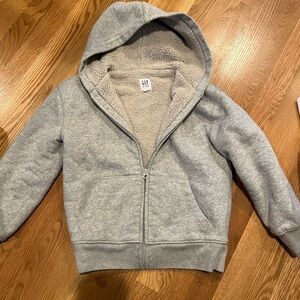 GAP Kids Light Gray Sherpa Hoodie